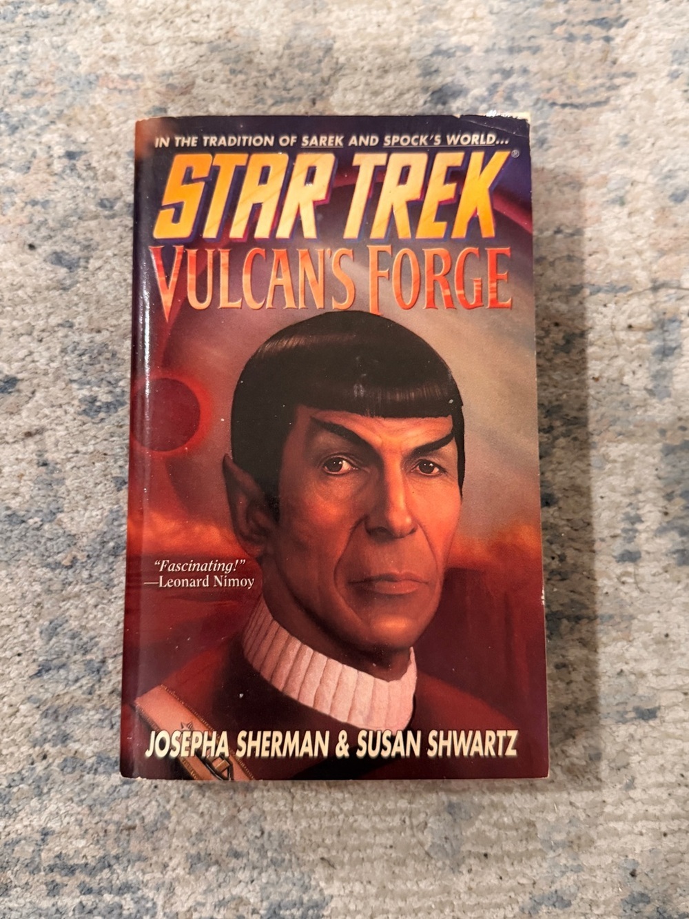 Final price Star Trek: Vulcan's Forge Paperback Book - Red/Orange Cover